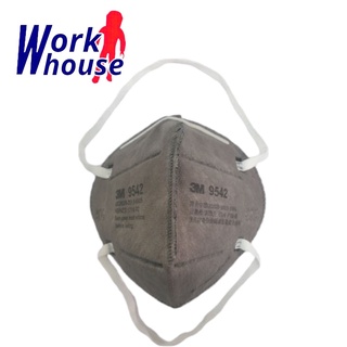 【Work house】3M P2等級頭帶式活性碳口罩 騎機車油漆 25片/盒 9542