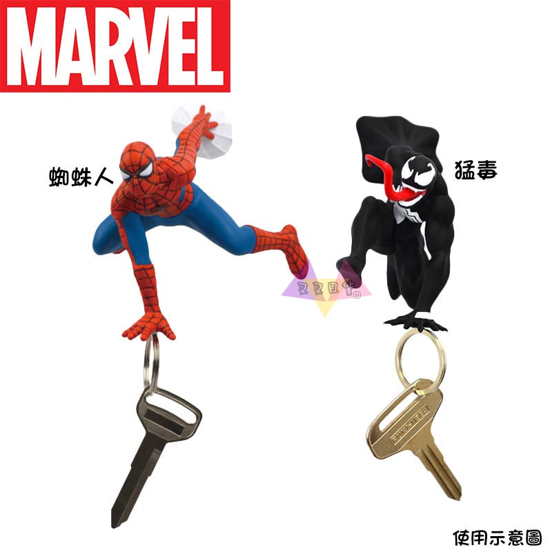 叉叉日貨 Marvel Venom 蜘蛛人/猛毒磁鐵鑰匙收納公仔盒裝2選1 日本正版【AL43192】特價