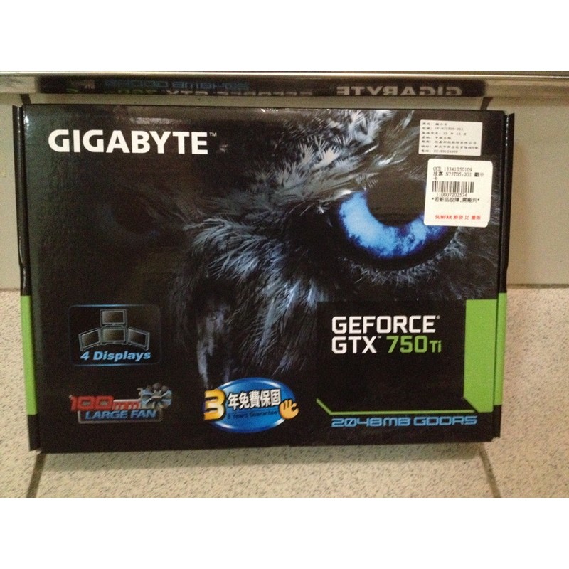 技嘉Gigabyte GV-N75TD5-2GI 顯示卡 / PCI-E 3.0 / NVIDIA GTX 750Ti