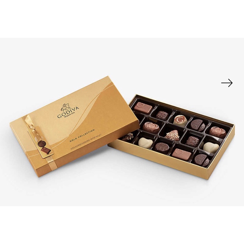 即期特價⭐️GODIVA 金裝巧克力禮盒（15顆）Gold Collection 163g（牛奶巧克力、黑巧克力）