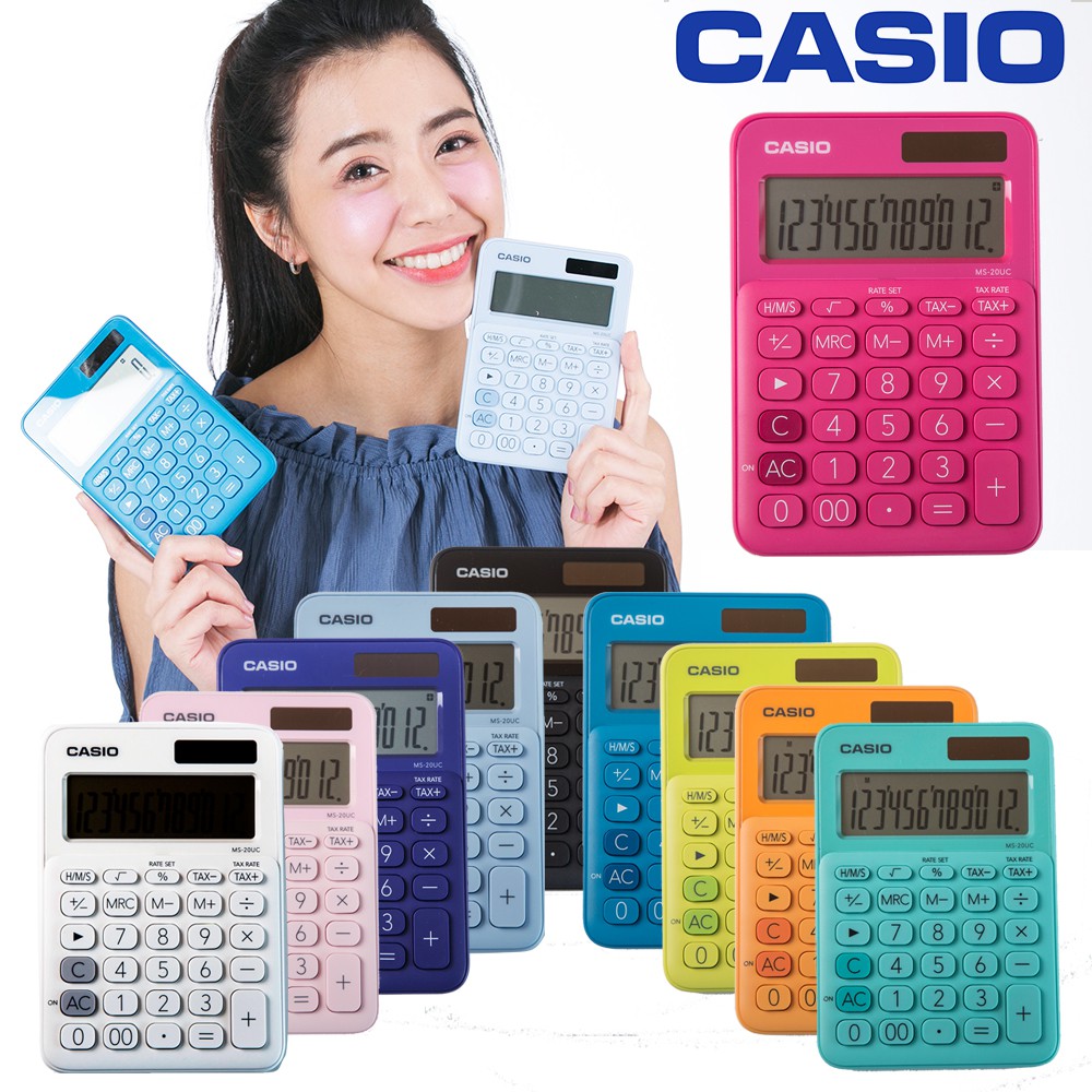 【乖迪文具小舖】//CASIO 卡西歐//MS-20UC~馬卡龍系列~新色上路!!!! 12位數~~都有現貨!!!