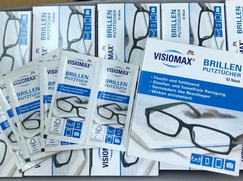 德國VISIOMAX眼鏡螢幕擦拭濕紙巾