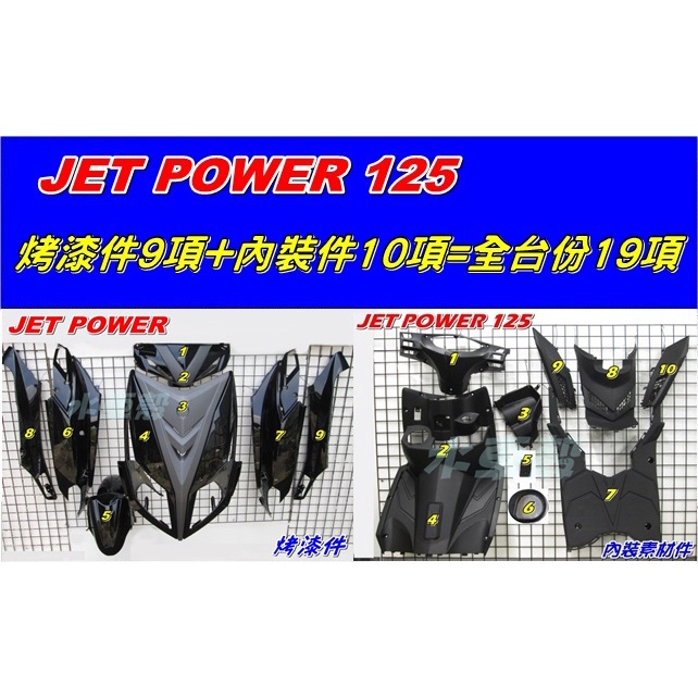 【水車殼】三陽 JET POWER 全台份 黑色 +消光灰 19項$4600元 JET POWER EVO 捷豹 全新品