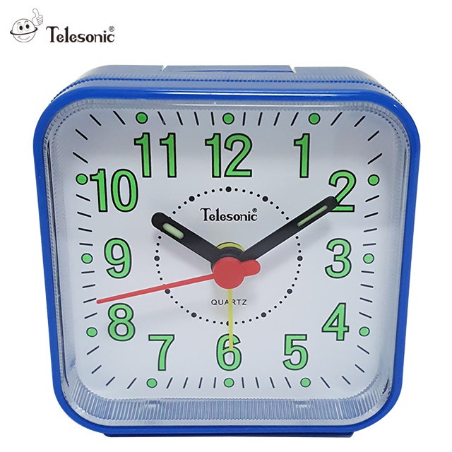 Telesonic/天王星鐘錶 現代設計鬧鐘藍色