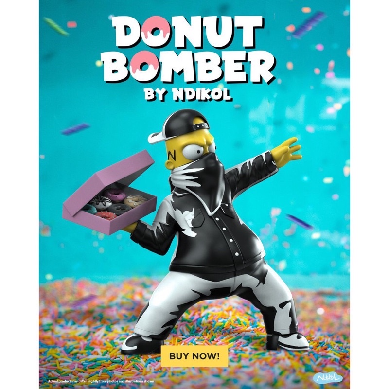 【萬世玩具】Mighty Jaxx 甜甜圈炸彈客 辛普森 Donut Bomber by NDIKOL Simpsons