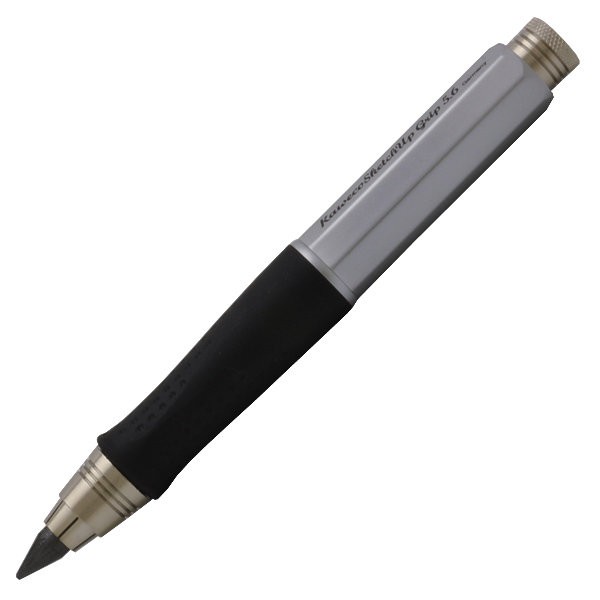 德國 KAWECO Sketch Up Grip 霧銀5.6mm自動鉛筆/工程筆 八角筆身橡膠握位