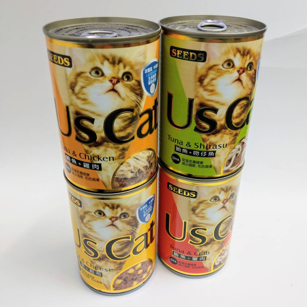   SEEDS 惜時 Us Cat 愛貓機能餐罐 鮪魚大貓罐 400g 4種口味