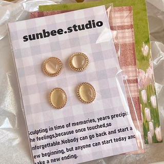 sunbee 現貨 正韓 貓眼石耳環S4