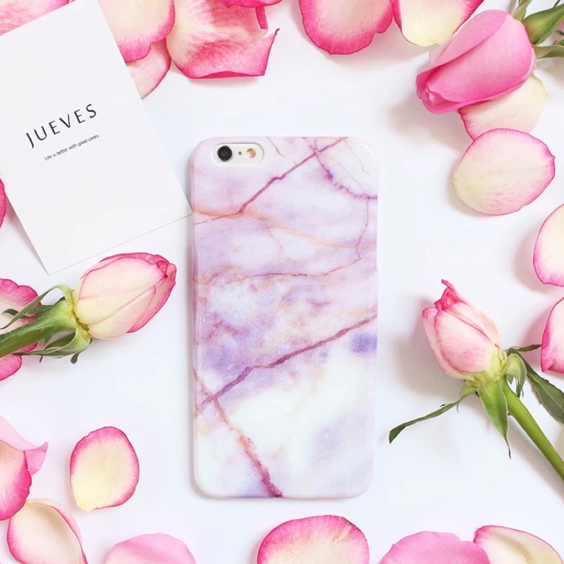 [當季新品] JUEVES原創設計 石英紫 粉紅 大理石手機殼 保護套 iPhone 7/i6s/plus