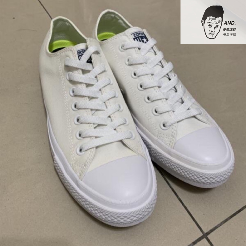 【AND.】CONVERSE CHUCK TAYLOR ALL STAR II 低筒 帆布鞋 白 男女款 150154C