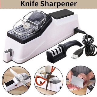 1pc 電動磨刀器 USB 電源專業鑽石刀剪刀磨刀機廚房工具