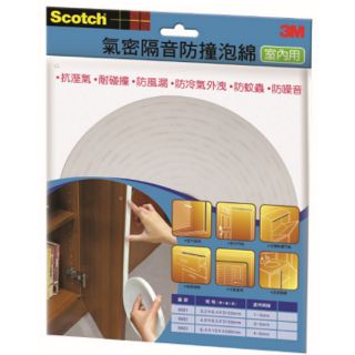 3M 6603 室內用氣密隔音防撞泡棉-大型(6.4*13*4000mm)