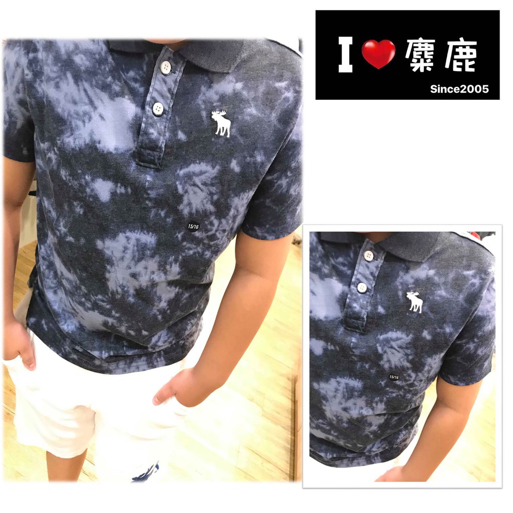 Af A F 春夏新品boy款染色效果圖樣polo 衫我愛麋鹿東區正品專賣abercrombie 蝦皮購物