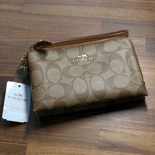 Coach 雙拉鍊皮夾 鑰匙零錢信用卡皮夾 特價出清現貨1