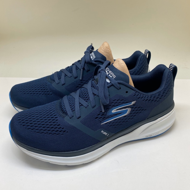 SKECHERS GO RUN PURE 2📣專業慢跑鞋📣(男款) 型號 220204/NVBL 健走鞋 超輕量