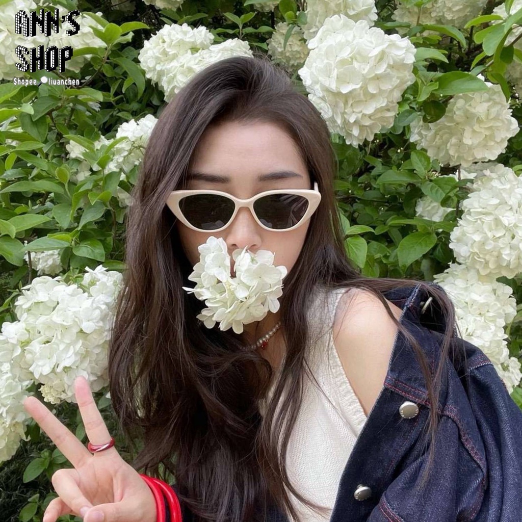🍒Ann’s Shop🍒四月新款—復古歐美質感貓眼潮流抗UV400偏光墨鏡 時尚 韓國 小紅書熱賣 眼鏡 太陽眼鏡 百搭