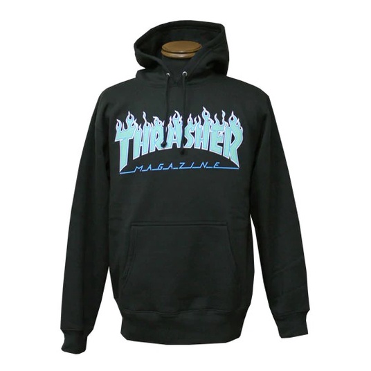 THRASHER FLAME 3C HOODIE 日版 黑色 帽T 舊金山品牌