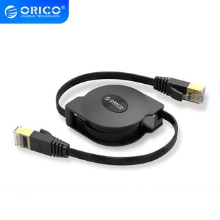 ORICO六類千兆網線CAT6伸縮便攜式筆記本電腦路由器寬頻網線高速家用網路連線直通跳線 2米（PUG-LGC6）