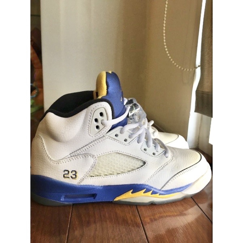 💙二手 附原盒 Nike Air Jordan 5代 Retro 籃球鞋(藍白配色）潮鞋 運動鞋
