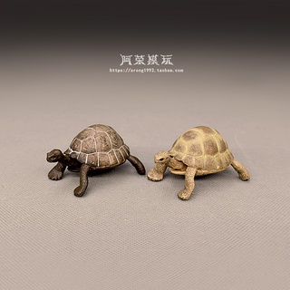 [微觀園]2025款認知玩具模擬野生動物模型散貨 爬行動物papo象龜陸龜擺件玩偶