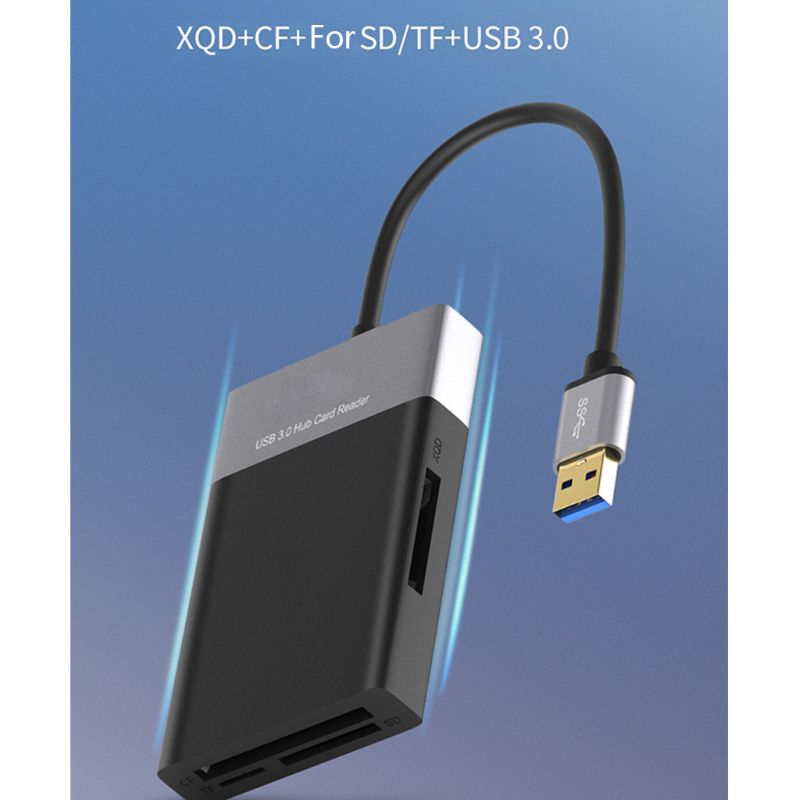 DOU 現貨 （1個）USB3.0轉XQD / CF / SD / TF多功能讀卡器