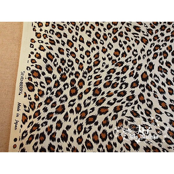 丸子小姐 =^.^= FP14005 日本 Sevenberry 豹紋 棉布 105cm*30cm (1尺)