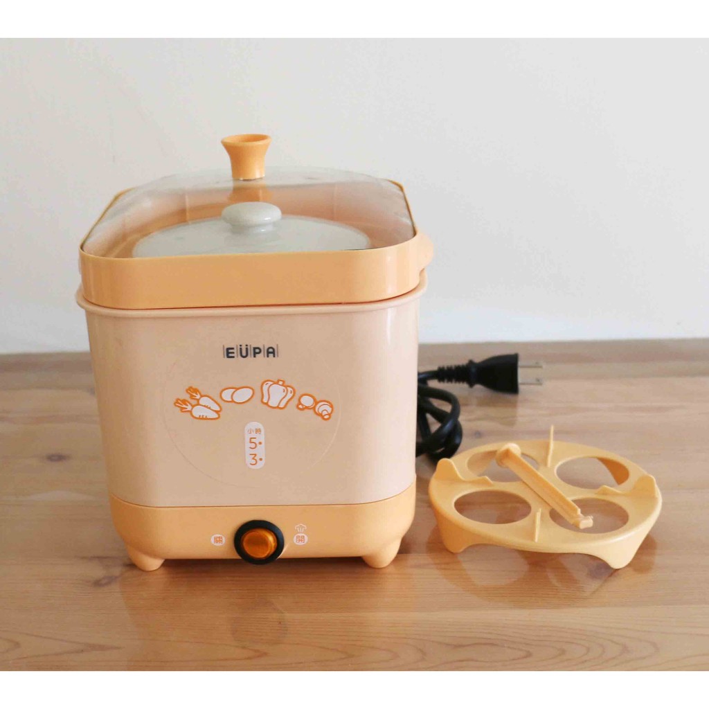 【HW-E14】EUPA 燦坤 個人料理養生燉盅 多功能陶瓷燉鍋 水煮蛋架
