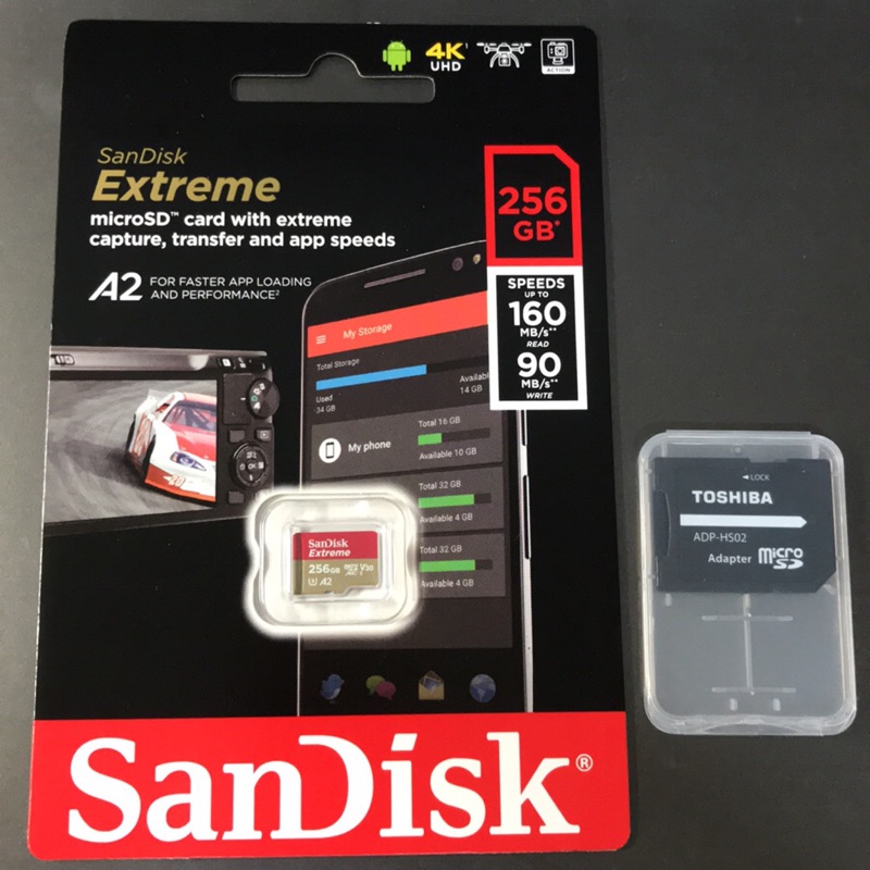 大姐姐100漂亮@SanDisk Extreme A2 microSDXC U3 (手機/相機/平板)記憶卡 256G