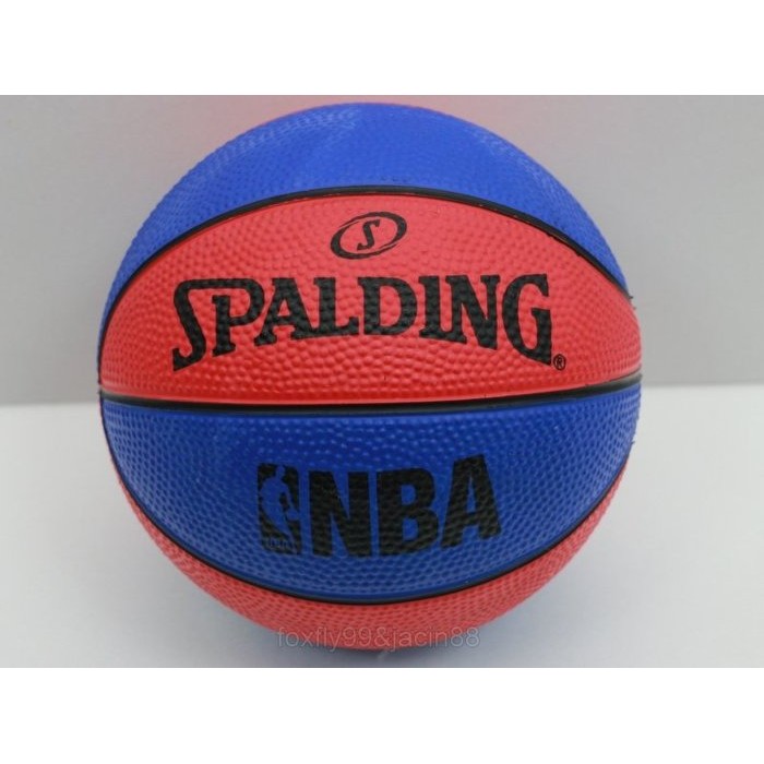 (布丁體育)公司貨附發票 SPALDING 斯伯丁 NBA 迷你小籃球 1號小籃球 NO.1(藍/紅) (直徑13公分)