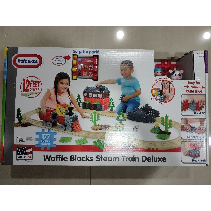 Little Tikes Waffle Blocks Steam Train 小泰克 鬆餅積木 火車軌道組