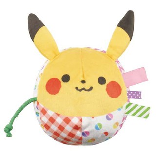 萌香日貨-嬰幼兒寶貝專區 日本正版 baby寶可夢 monpoke 神奇寶貝 皮卡丘 球形安撫娃娃 玩偶 手搖鈴