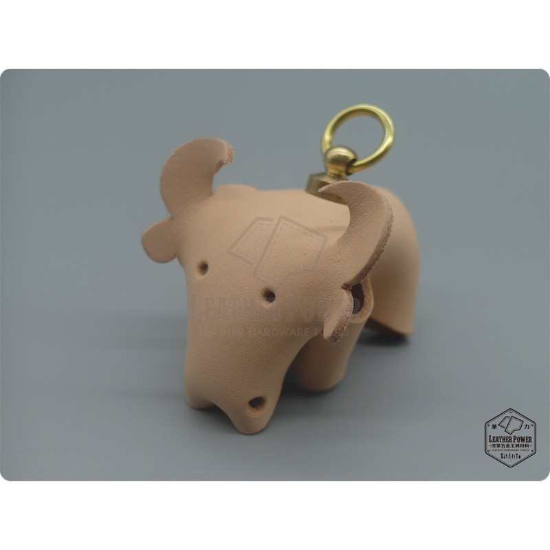 牛動物鑰匙圈 吊飾 Diy 材料包 革力leather Power 皮革 五金 工具 材料
