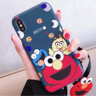 芝麻街 Elmo Apple I6s 4.7寸 餅乾怪獸 手機殼 軟殼 快拆式指環扣吊繩