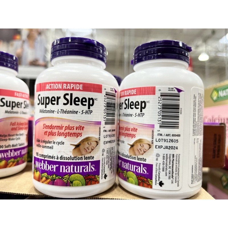 加拿大 Webber Naturals Super Sleep 維柏健 超級睡眠, 90 粒