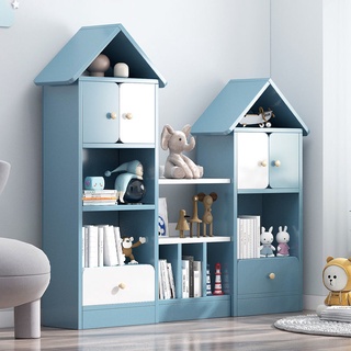 %🌼 %兒童書架 簡約落地式 家用客廳玩具 收納架子 多層省空間簡 易小型 書櫃