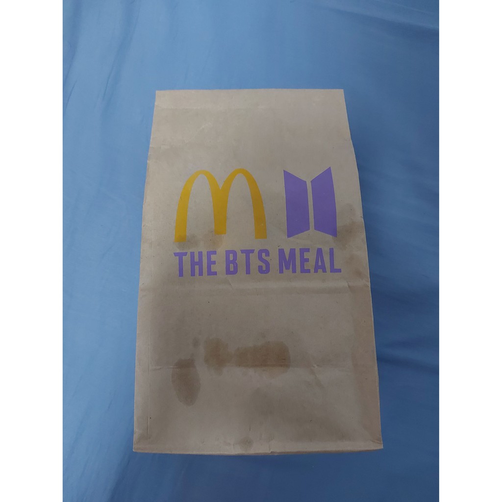 麥當勞bts meal 油漬版紙袋