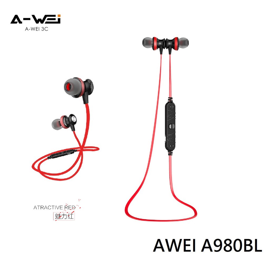 AWEI  藍芽耳機   藍牙耳機  運動耳機 聽音樂 【A-WEI 優選】