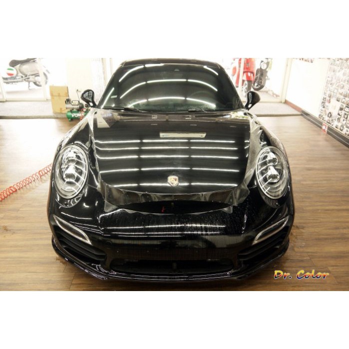 Dr. Color 玩色專業汽車包膜 Porsche 911 turbo S 細紋自體修復透明犀牛皮_引擎蓋/前保/前葉