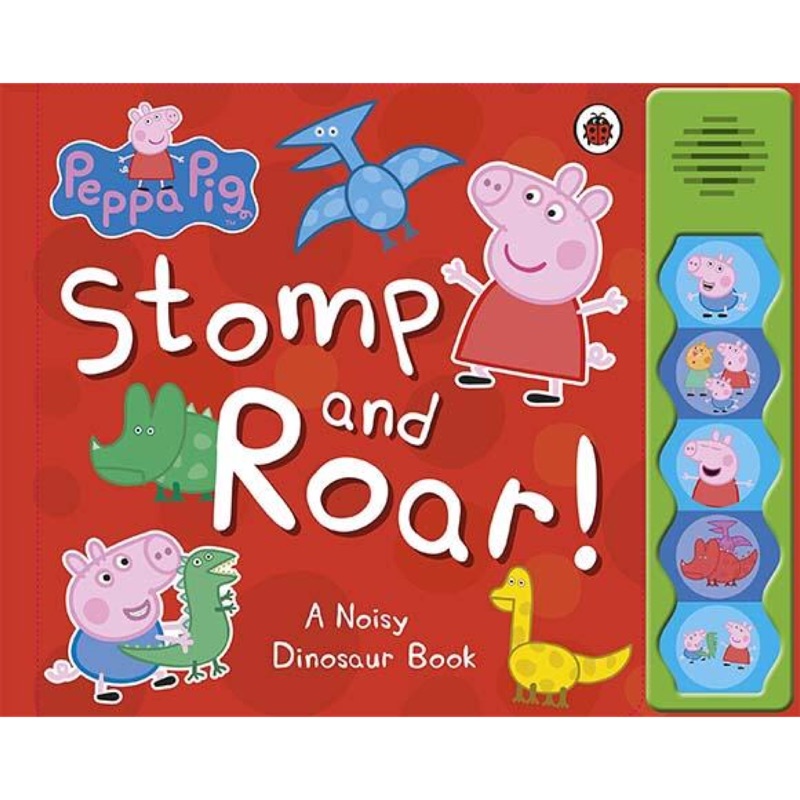 羊耳朵書店*Peppa Pig/Peppa Pig：Stomp And Roar佩佩豬的恐龍公園 精裝硬頁有聲書5種音效