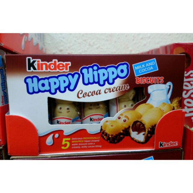 (現貨剩3盒 / 可面交)### 香港 健達 繽紛樂 ###  Happy Hippo 開心河馬 朱古力 白巧克力
