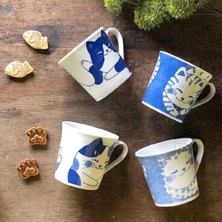 現貨🌸日本製 美濃燒 輕量 陶瓷 貓咪 小貓 貓 馬克杯 水杯 咖啡杯 杯子 水杯 和食器 禮物