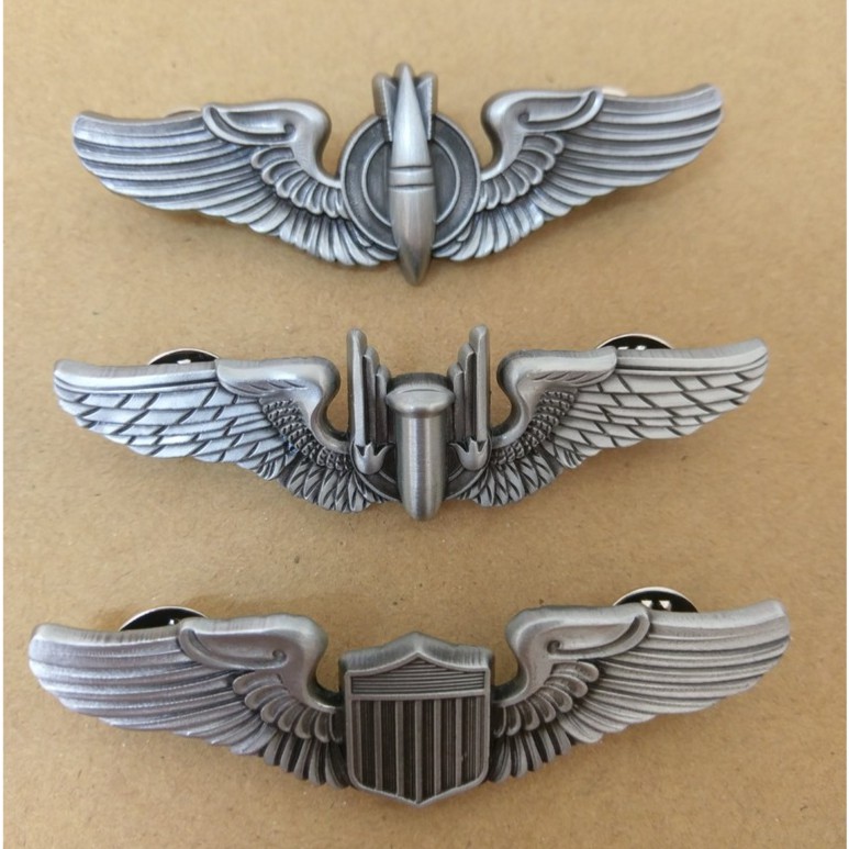 復刻 二戰期間 美國空軍 轟炸機投彈手 飛行投彈手 陸航飛行員徽章