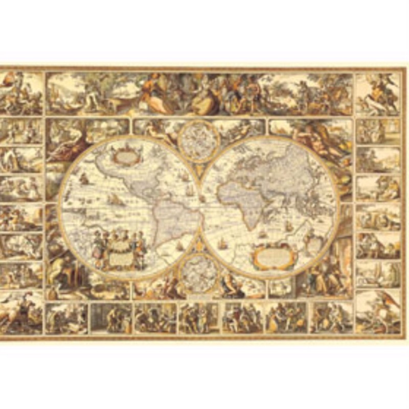 台製拼圖1000片世界古地圖（夜光效果） 184