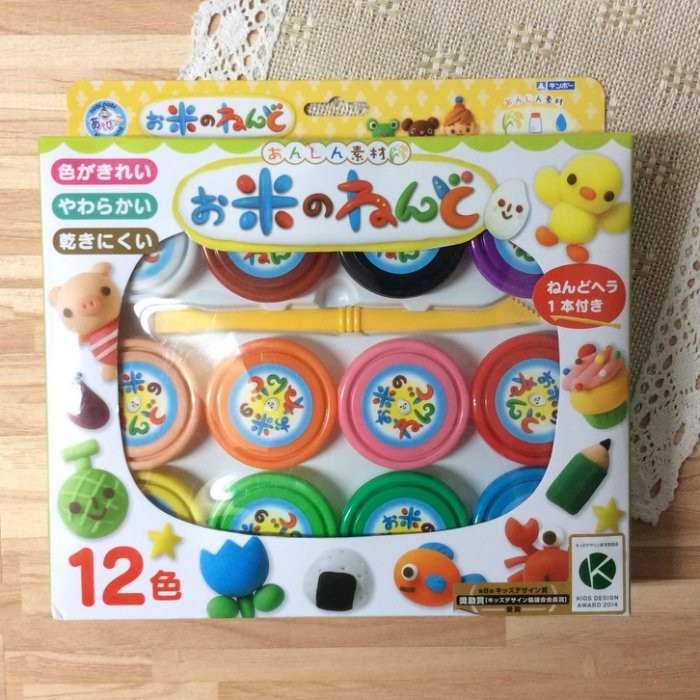 【DEAR BABY】日本銀鳥 GINCHO 無毒米黏土 12色 禮物 兒童 生日 檢驗合格