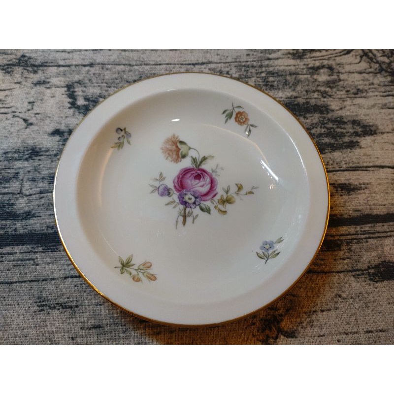 1940s 皇家哥本哈根 Royal Copenhagen 瓷器/手繪 花卉 描金/圓形小碗盤