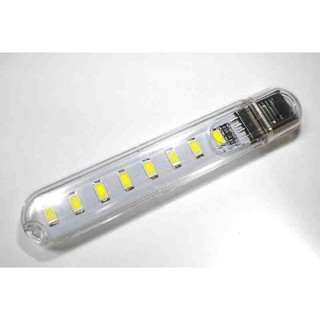 【雲賀科技】0321 USB LED 8燈 LED燈片 手電筒 小夜燈 電腦燈 行動電源燈 露營燈 白光區 8燈