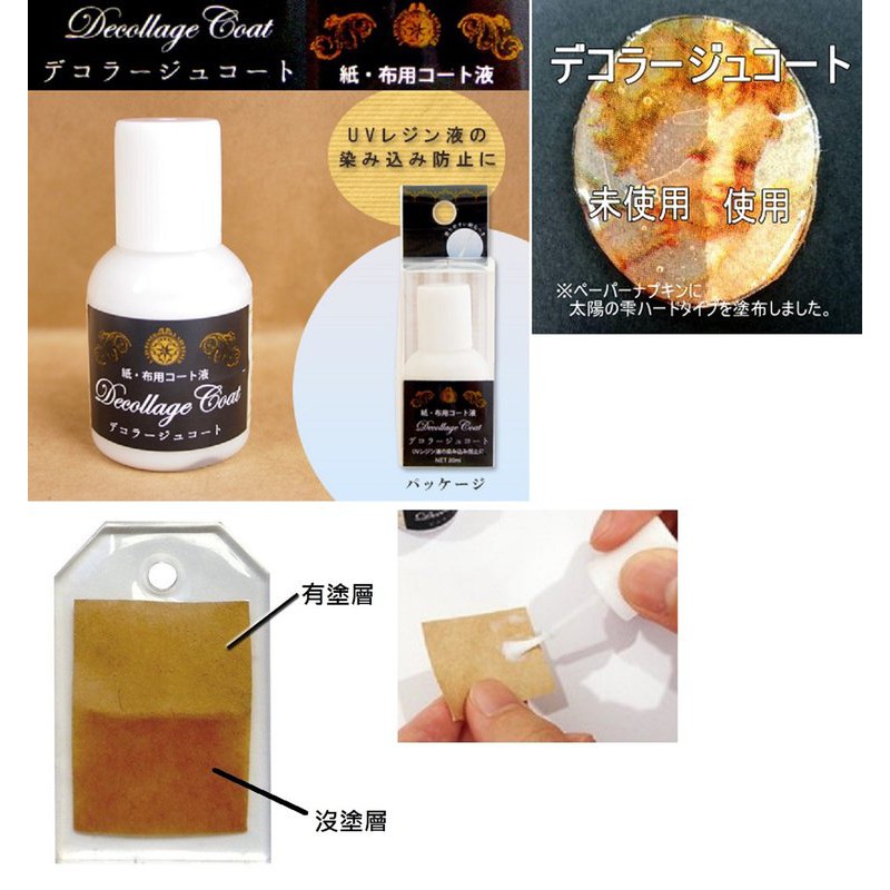 ✿粉紅豬✿～【日本製】Padico Decollage Coat UV膠防滲塗層液 保護塗層液