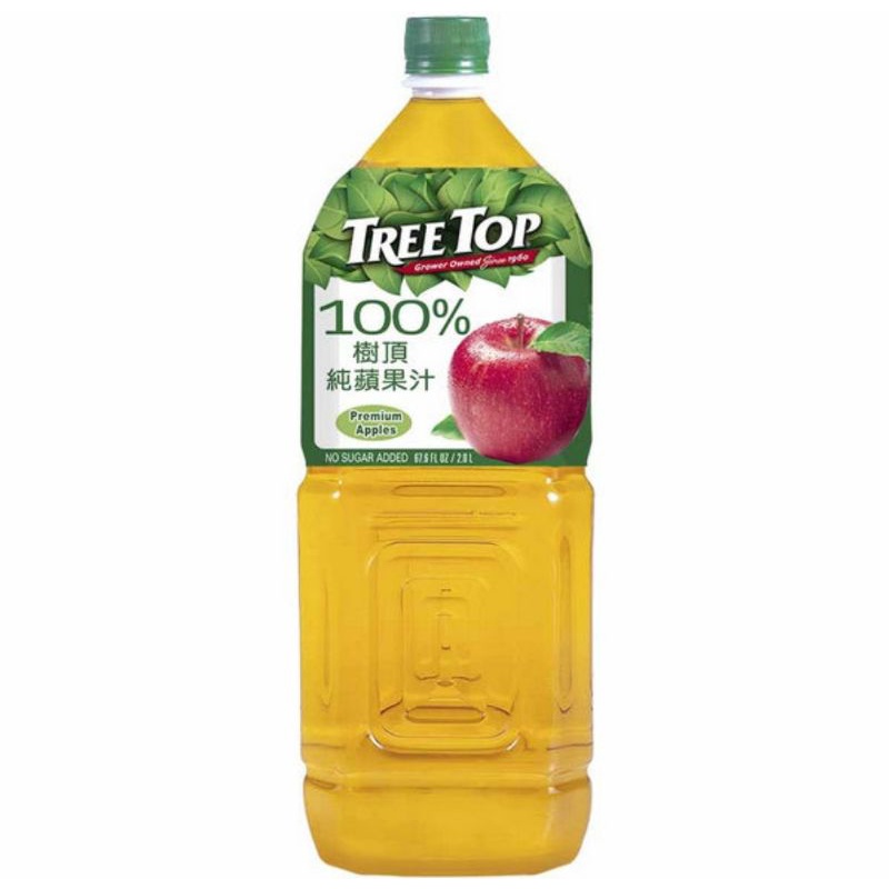 【Tree Top】樹頂 100%蘋果汁 2000ml。