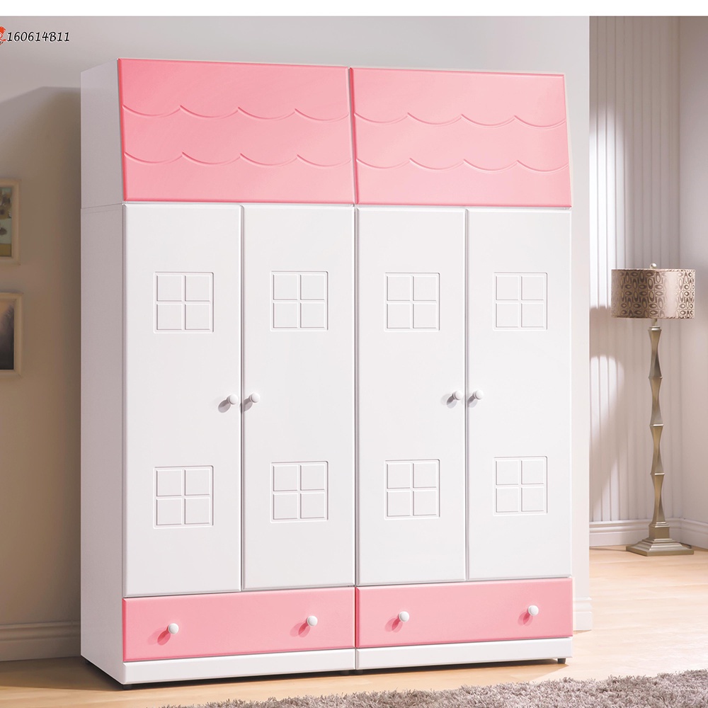 obis 衣櫃 衣櫥 收納櫃 童話粉紅雙色5尺衣櫥