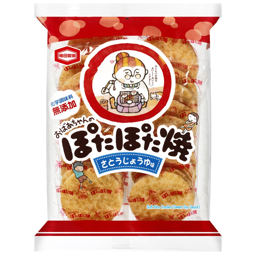 【無國界零食屋】日本 進口 龜田製菓 婆婆 燒米果 米菓 醬油 風味 無添加化學調味料